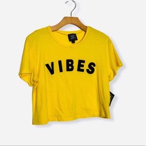Vibes Riot Queen Yellow Cropped Top
